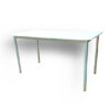 Mesa casino 240x75x75 - formalita blanca - estructura gris mercurio