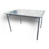 Meson de trabajo 120x75x75 - cubierta galvanizada - estructura gris mercurio