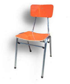 Silla casino - formalita naranja - estructura gris mercurio