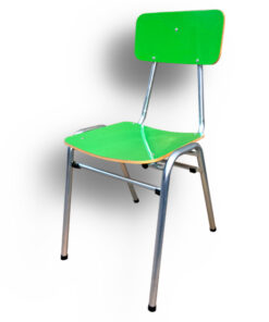 Silla casino - formalita verde - estructura gris mercurio