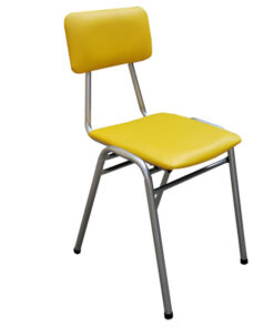 Silla de profesor - tevinil amarillo - estructura gris mercurio