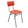 Silla de profesor - tevinil rojo - estructura gris mercurio