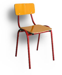 Silla kinder - formalita amarilla - estructura roja