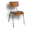 Silla normada N5  - formalita roble - estructura gris mercurio