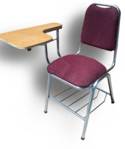 Silla nova universitaria - lanilla burdeo - estructura gris mercurio