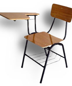 Silla universitaria - formalita roble - estructura negra
